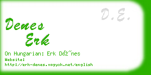denes erk business card